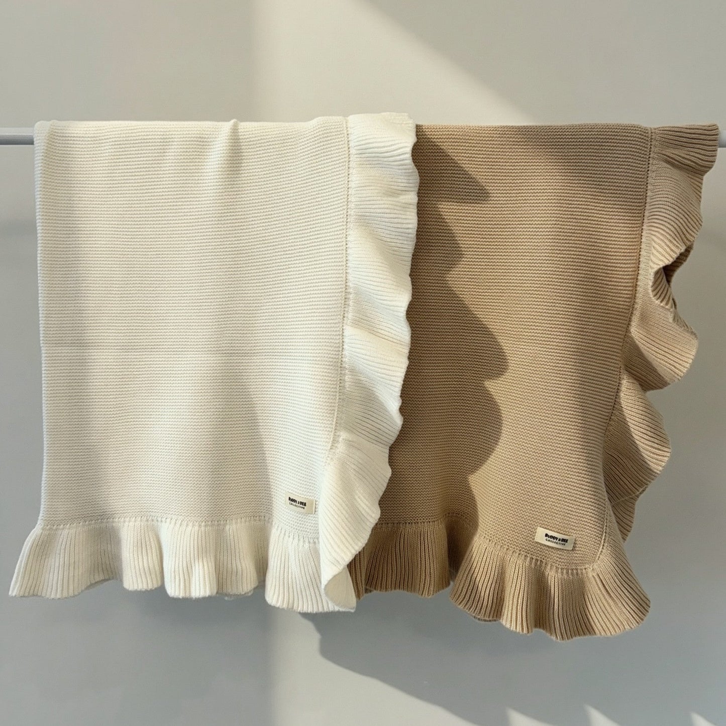 Ruffle Knit Blanket ♡ Oat