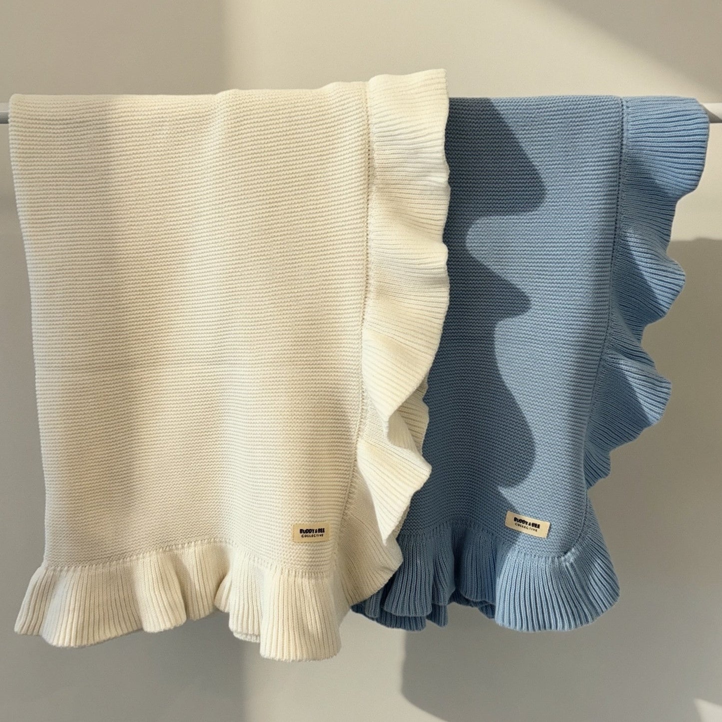 Ruffle Knit Blanket ♡ Mist