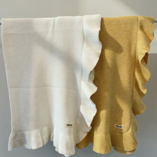 Ruffle Knit Blanket ♡ Buttercup