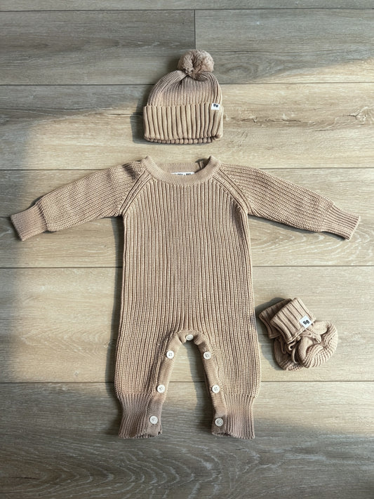 The Aspen Knit Romper ♡ Mocha