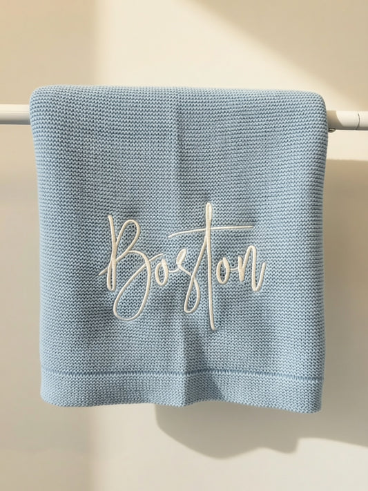 Classic Knit Blanket ♡ Mist