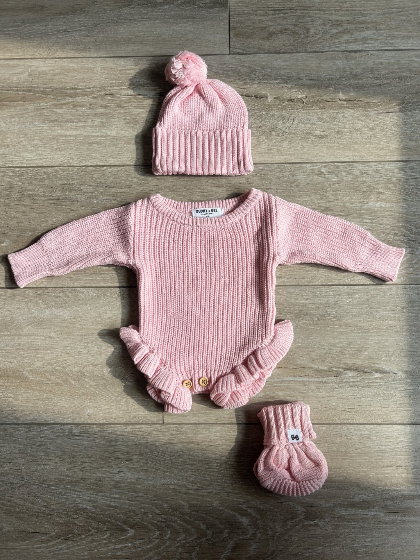 The Daisy Knit Romper ♡ Blush